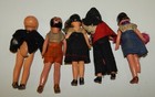 Estate Lot Antique German Jointed Bisque Miniature Mignonette Dollhouse Dolls