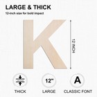 Mgtech 12 Inch Large Wooden Letter K  1 4 In Thick Big Wood 12 Inch  K 