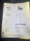 Sears Craftsman 16  Scroll Saw Owners Manual Only Model 113 236110 Usa