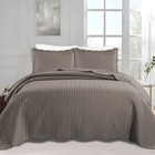 King Size Quilted Bedspread With Pillow Shams Reversible Coverlet Bedding Throw