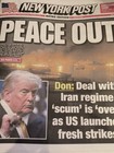 The New York Post Thursday July 9 2026 Peace Out