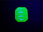 Vintage Art Deco Uranium Glass Stone 1930s Grooved Octagon Cab 12x10mm