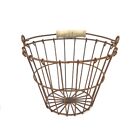 7   -8    Primitive Wire Egg Basket Rusty Easter Bucket Metal Vintage Retro Easter