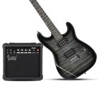     fast Shipping      amp   Strat Style Electric Guitar  case bag  strap  cable 