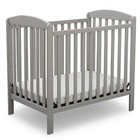 Emery Mini Convertible Baby Crib With 2 75-inch Mattress  Grey