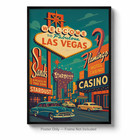 Vintage Style Las Vegas Travel Poster 1950s Retro Wall Art Print  Mid Century