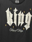 Boys 10 12 King Of Kings Embroidered Graphic Tee Nwt 100  Cotton Black