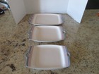 Aura Pink Pfaltzgraff 10    12      14    Rectangular Serving Platters trays W handles