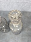 Vintage Victorian Filigree Silvertone Holy Water Perfume Bottle   Stopper  2 