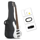 Glarry 44  Gib Electric Bass Guitar Basswood 6 String School Band With Bag
