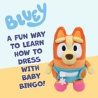 Dress   Play Baby Bingo Bluey Plush  Button  Zip  Buckle 10 Inches  Orange