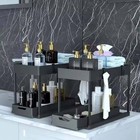 2 Pack Under Sink Organizer     Bathroom   Kitchen Cabinet Storage Rack With Hooks