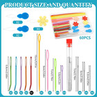 60 Pcs Yarn Needle Kit  Including Bent Tapestry Needle 3 Sizes Weaving Needle Da