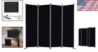 Room Divider Screen 4 Panel Portable Privacy Screen 6 Ft Black Folding Partition