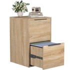 Wood File Cabinet  2 Drawers Filing Cabinet For Home Office