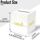 White Card Box Gold Foil Design Wedding Graduation Birthday Money Holder Decor