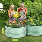 Workpro 3pcs Galvanized Raised Garden Bed Set-2x2x1ft Rustproof easy Build Green