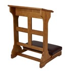 Kneelers  Cross Padded Kneeler - Medium Oak Stain Prayer Kneeler For Church home