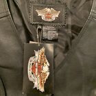 Harley Davidson Womens 2xl Embroidered Leather Button Up Vest 98197-11vw New