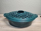 Vintage Vermont Castings Iron Enamel Stovetop Steamer Humidifier Heater Green