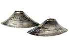 Mount Fugi Salt   Pepper Shakers Gorgeous Embossed Art Silver 950 Vtg 3  X 2 25 