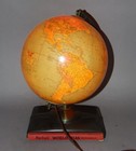 1945 Art Deco Replogle Illuminated Lighted 10  Precision World Earth Globe Atlas