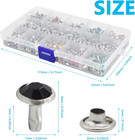 400sets 7mm Rhinestone Rivets 10 Colors Cz Crystal Rivets Studs Rapid Rivets    