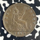 1861 Great Britain 1 2 Penny Half Penny Lot t8600
