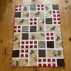 Handmade Quilt Baby Boy Red And Brown Cowboy Rodeo Buggy Print Western 47    X 35   