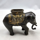 Vintage Antique A c  Williams Cast Iron Elephant Still Coin Bank 5    Trunk Swings