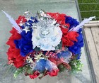 Patriotic Memorial Grave stone Saddle