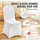 30pcs White Stretch Spandex Folding Chair Covers For Wedding Party Dining