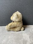 Vintage Dan Dee Beige Teddy Bear Plush Velvet Bow Sitting 10  Stuffed Lovey Toy