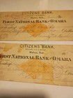 First National Bank Of Omaha Canceled Check 1880 s Ephemera X2