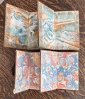 Lot Of 4 Antique French spanish  1801-1806 full Leather marbled Endpapers 