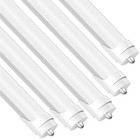 8ft Led Tube Light Bulbs 45w 6000k T8 Fa8 Single Pin Shop Ceiling Garage Lamps