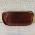 The Superior Labor Leather Pen Case Brown Japan Made Card Holder Used Multi-use