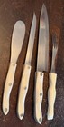 Lot Of 4 Cutco Pearl White Knives Fork   Cake Spatula  1725  1726  1768   1729 