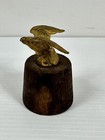 Fine Antique Bronze Eagle Finial Topper Gold Finish Federal Style 19th Century