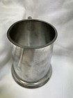 English Pewter Tankard Clear Glass Bottom Stein Sheffield Engraved
