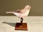 Vintage Hand-carved And Hand-painted Sparrow Bird Signed By Barry Cowan