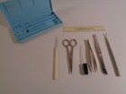 Dissection Dissecting Kit Hamilton Bell 7 Piece Classroom With Case Vintage Usa