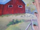 2 Vintage Hand Painted Saw Blade 7 In   Country Scene Artist Signed  m  Schultz
