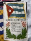 Cuba Cuban Folk Song Tobacco Silk Nebo Cigarettes Antique   2 Tobacco Flags