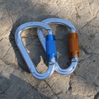 4x 25kn Aluminum Carabiner Clip Spring Snap Hook Auto Locking Rock Climbing