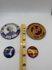 Vintage Mixed Lot Of 4 Pinback  Button Pins Political Morton High School 1960   s