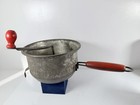 Vintage Foley Food Mill Masher Ricer Applesauce Maker W  Red Wood Knob Handles 