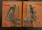 Lot Of 7 -vintage Lead Toy Winter Characters R b Rubber silicone Molds   Boards