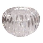 Crystal Ribbed Votive Tea Light Candle Holder Clear Cut Glass Round