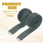 Sew On Hook And Loop Tape  3 4 Inch Nylon Fastener Strips 1 Yards  dark Grey 